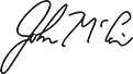 White cursive signature on black background White cursive signature on black background